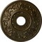 Ekena Millwork Valletta Ceiling Medallion (Fits Canopies up to 3 1/2"), Hand-Painted Brass, 18"OD x 3 1/2"ID x 1"P CM18VLBRS - alternate 1